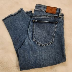 Lucky Brand Raw Hem Ankle Jeans Candiani Denim Size 6/28